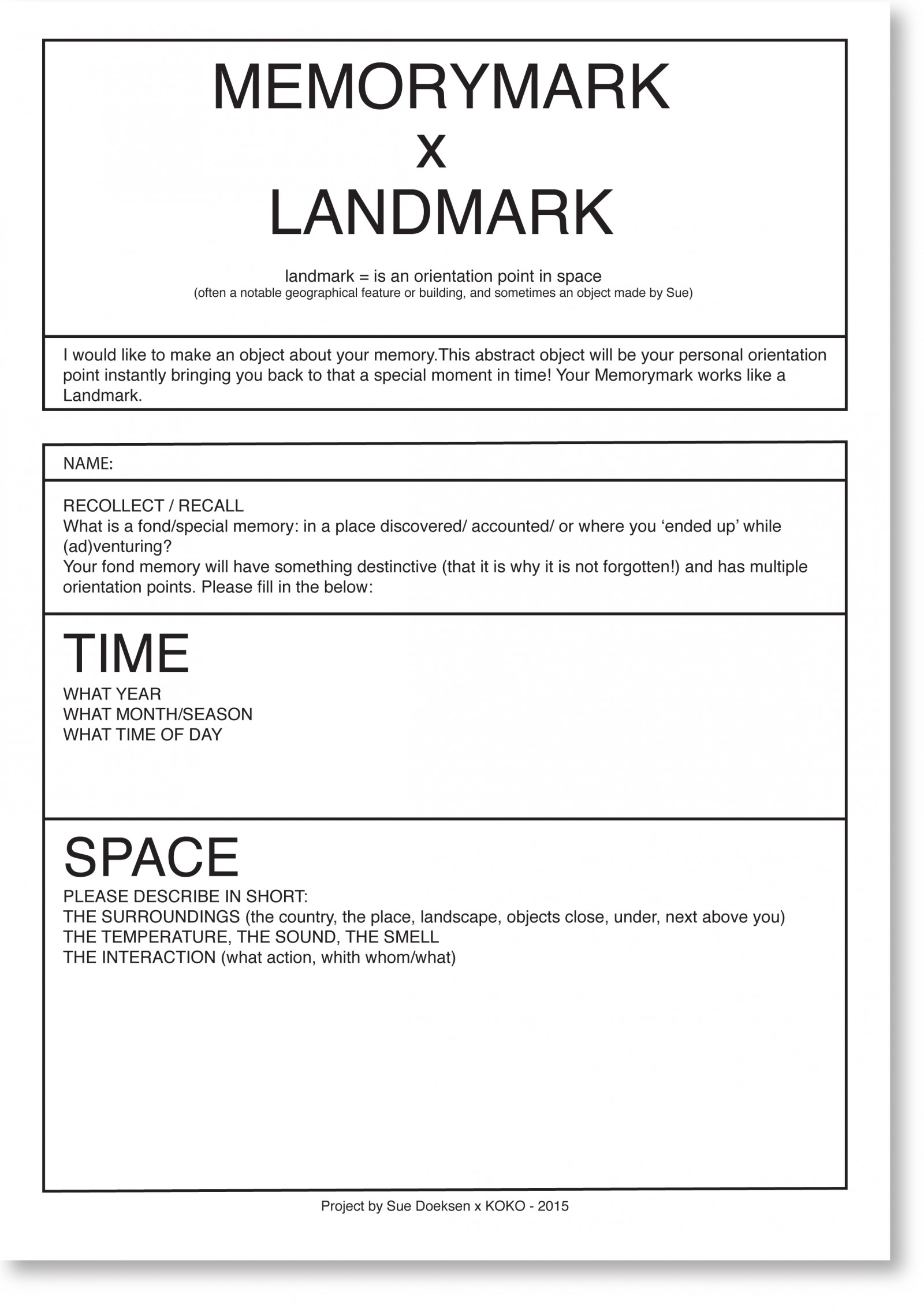 LANDMARK X MEMORY MARK